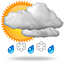 Moderate or heavy sleet showers